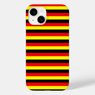 angola belgium uganda germany flag stripes red yel Case-Mate iPhone 14 case