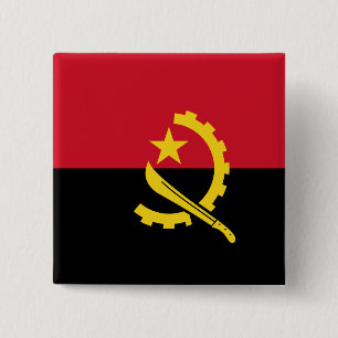 Angola Flag 2 Inch Square Button