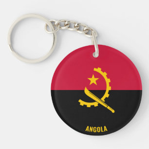 Angola Flag Charming Patriotic Keychain