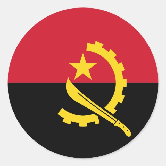 Angola Flag Classic Round Sticker (Front)