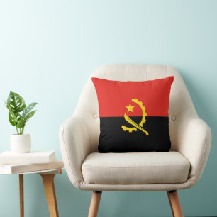 Angola flag throw pillow