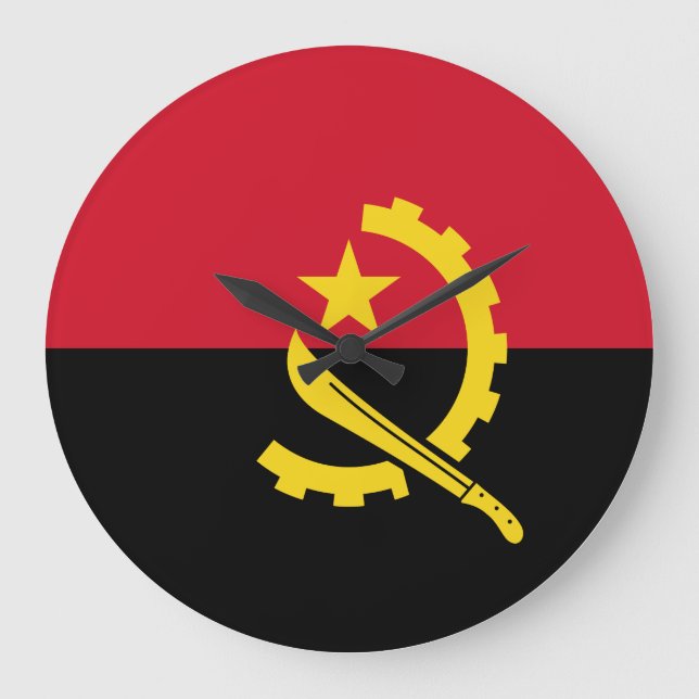 Angola Flag Wall Clock (Front)