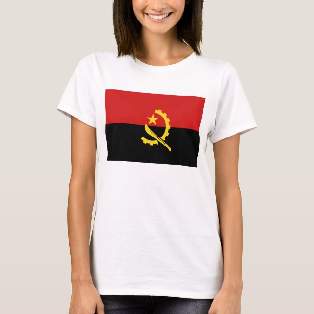 Angola Flag x Map T-Shirt (Front)