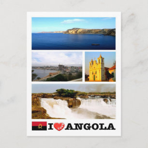 Angola - I Love - Postcard