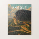 Angola Illustration Travel Art Vintage Jigsaw Puzzle<br><div class="desc">Angola retro vector travel design. Angola,  a hidden gem in Southern Africa,  offers breathtaking landscapes,  from the vibrant capital of Luanda to unspoiled beaches and stunning national parks.</div>