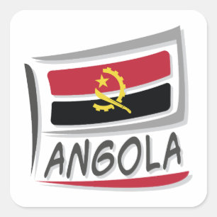 Angola Pride X Flag Square Sticker