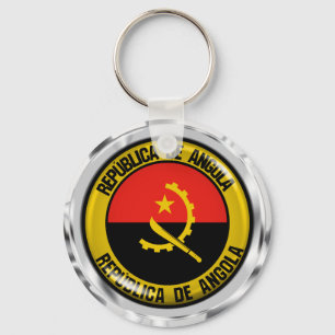 Angola Round Emblem Keychain