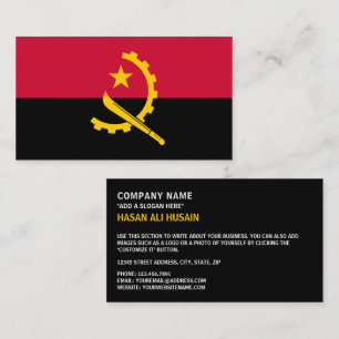 Angolan Flag, Flag of Angola Business Card