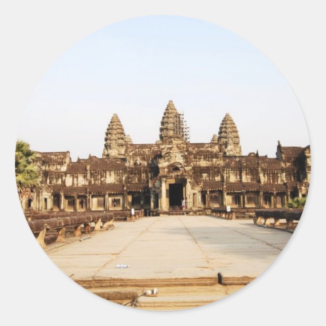 Angor Wat Classic Round Sticker (Front)