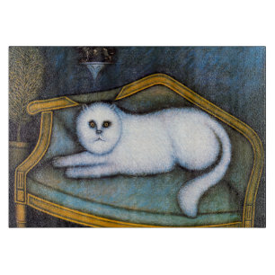 Angora cat, Morris Hirshfield Cutting Board