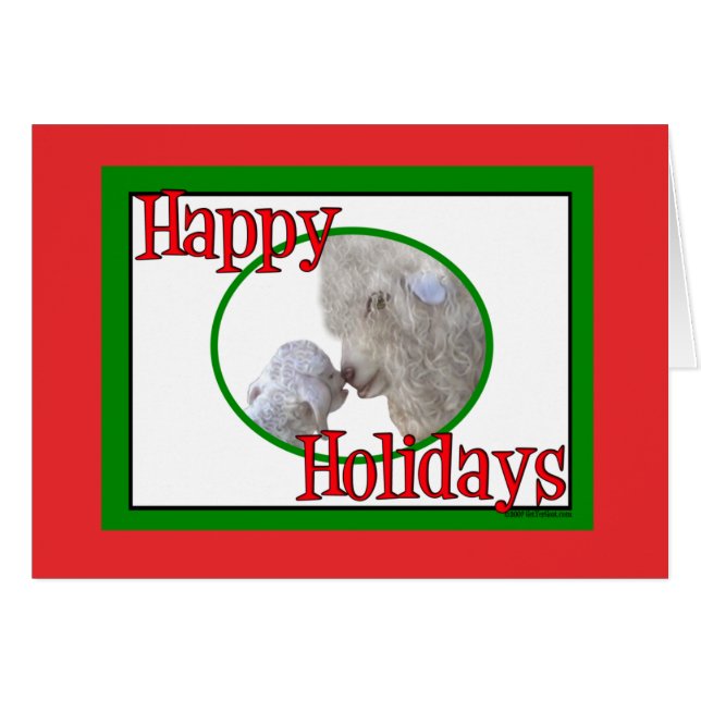 Angora Chèvre maman et bébé Noël de Noël (Devant horizontal)