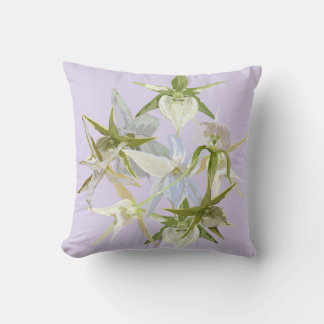 Angraecum orchids throw pillow