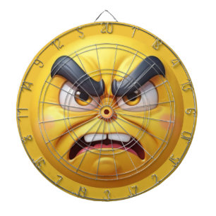 Angry 3D Emoji Dartboard