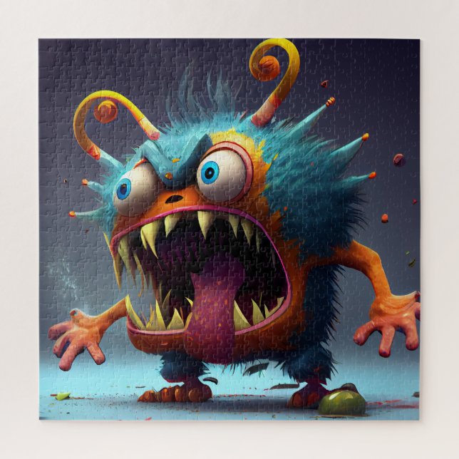 Angry 3D Monster Jigsaw Puzzle (Vertical)