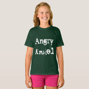Angry Angel distressed lettering Helena T-Shirt