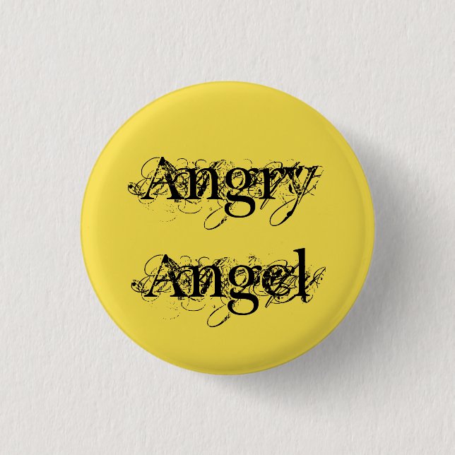 Angry Angel,Helena Tv show Orphan Black,distressed 1 Inch Round Button (Front)
