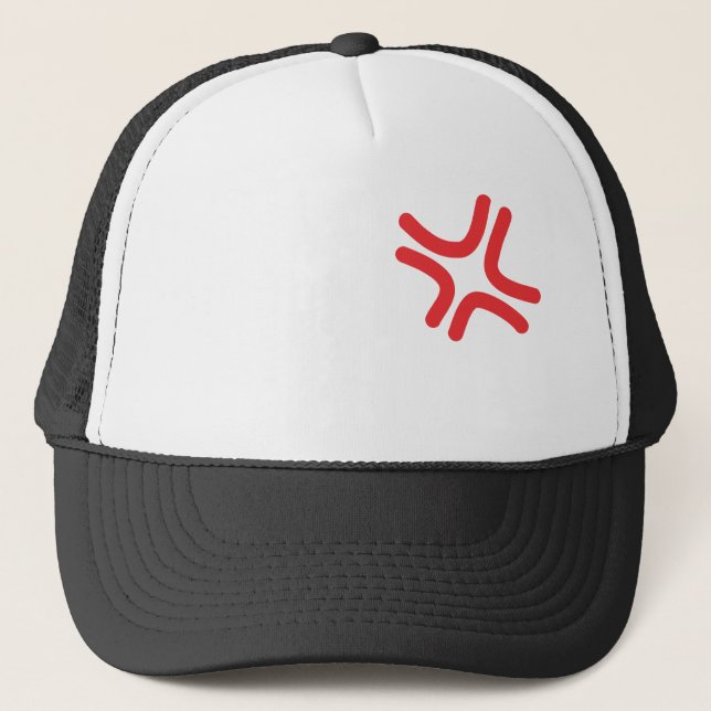 angry anime trucker hat (Front)