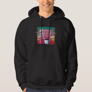 Angry axolotl coffee cup evil eye annoyed hoodie