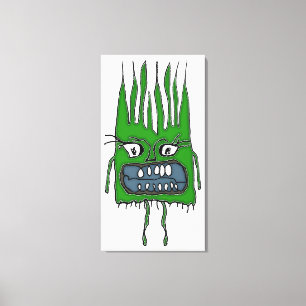 Angry Baby Vampire Funny Scary Drawing Canvas Print