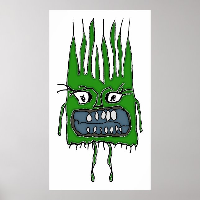 Angry Baby Vampire Funny Scary Drawing Poster (Front)