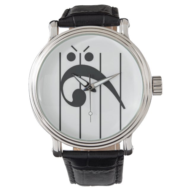 Angry Bass Clef Watch (Front)