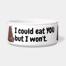 Angry Bear Funny Personalized Bowl