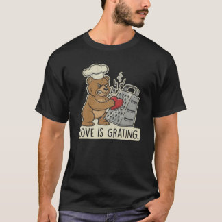 Angry Bear Grating Heart Anti Valentine Funny  T-Shirt