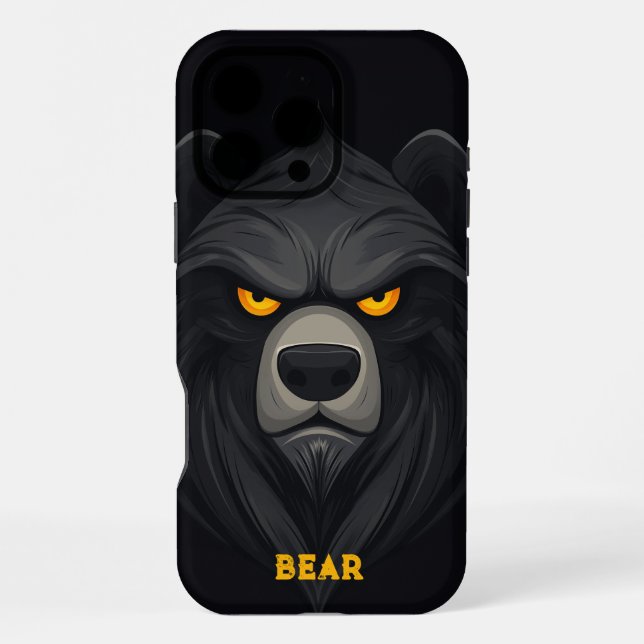 Angry Bear Personalized iPhone Case (Back)