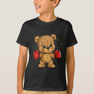 Angry Bear With Boxing Gloves For Boys And Girls  T-Shirt