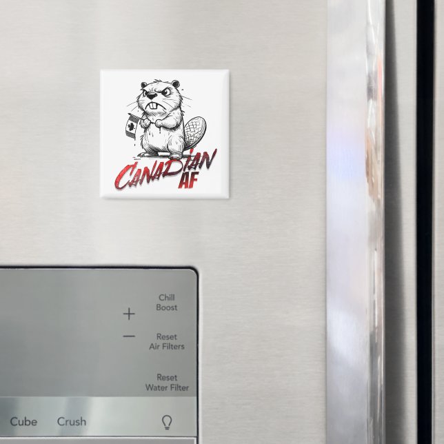 Angry Beaver Canadian AF Magnet (In Situ (Fridge))