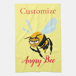Angry Bee Thunder_Cove Kitchen Towel