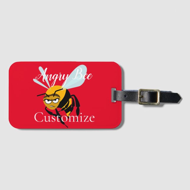 Angry Bee Thunder_Cove Luggage Tag (Front Horizontal)