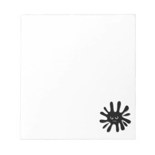 Angry Black Paint Splatter Custom Notepad