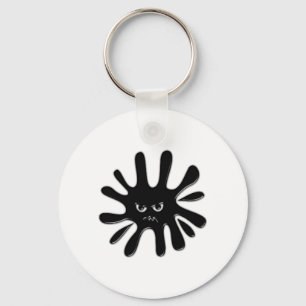 Angry Black Paint Splatter Keychain