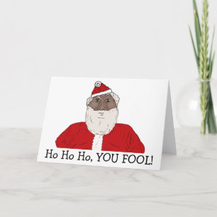 Angry Black Santa Claus, Wishing You an Angry Xmas Holiday Card