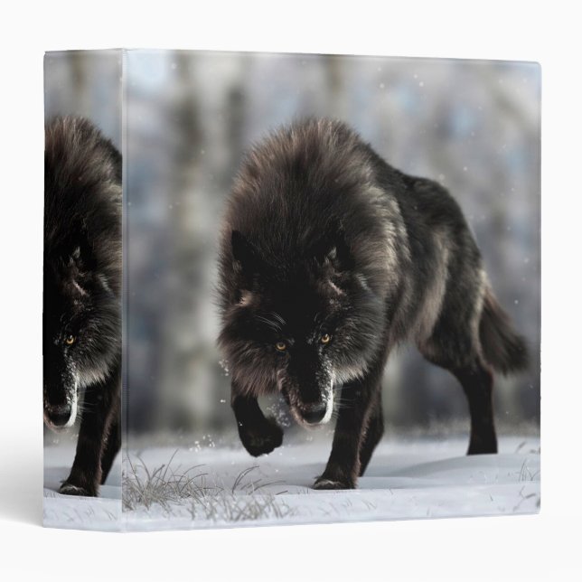 Angry black wolf binder (Front/Spine)