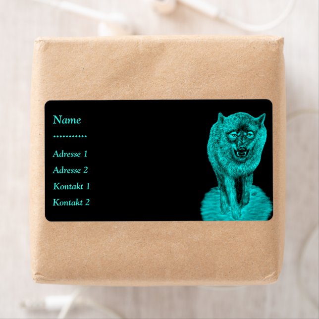 Angry Black Wolf in the Night (Insitu)