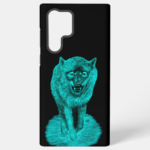 Angry Black Wolf in the Night Samsung Galaxy Case