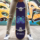 Angry Blue Kraken Octopus Personalized Name Skateboard<br><div class="desc">Angry Blue Kraken Octopus Personalized Name skateboard</div>