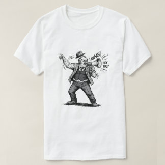 Angry Boss Megaphone Hey You Retro Comic Graphic T-Shirt