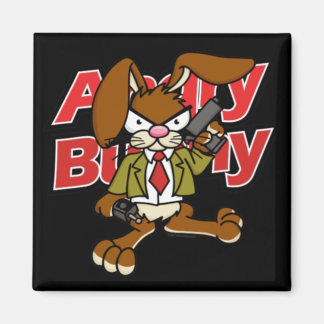 Angry Bunny Magnet 1 (Front)