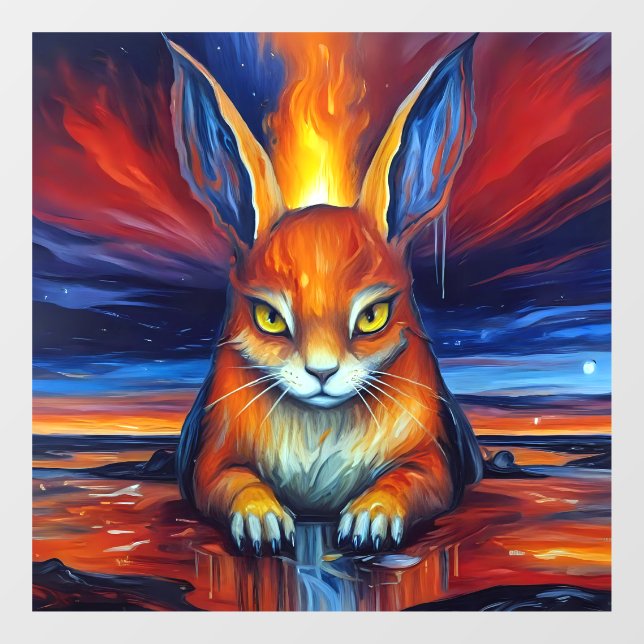 Angry Bunny  Window Cling (Sheet)