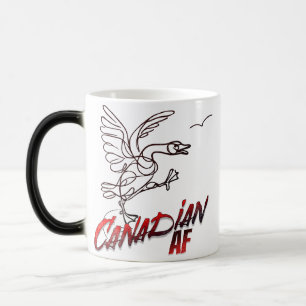 Angry Canada Goose Canadian AF Magic Mug