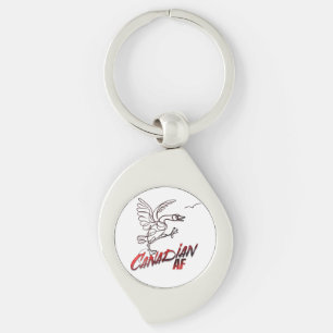 Angry Canada Goose Canadian AF sticker Keychain