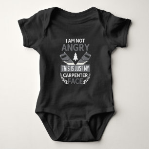 Angry Carpenter Humor Woodworking Father Baby Bodysuit
