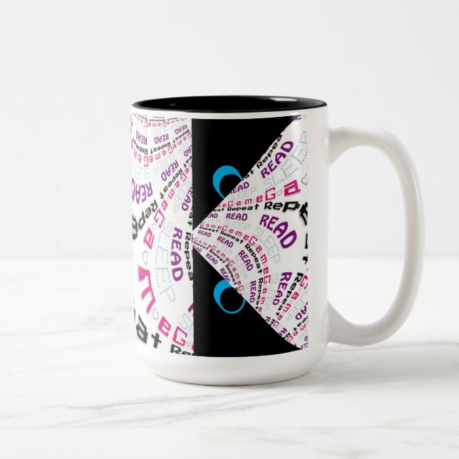 Angry Cartoon Eyes Rad Chic Geek Gamer Code Mug (Right)