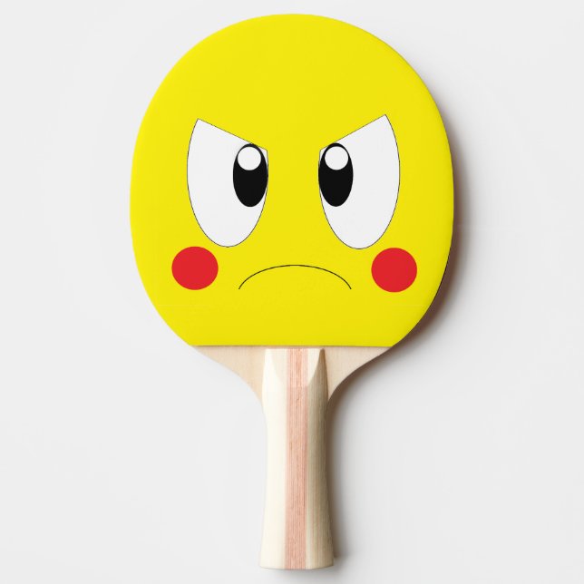 Angry cartoon ping pong paddle (Front)
