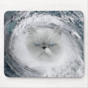 Angry Cat 5 Hurricane Mouse Pad