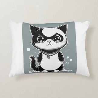 Angry cat accent pillow