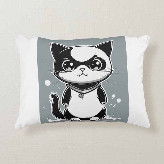 Angry cat accent pillow (Front)